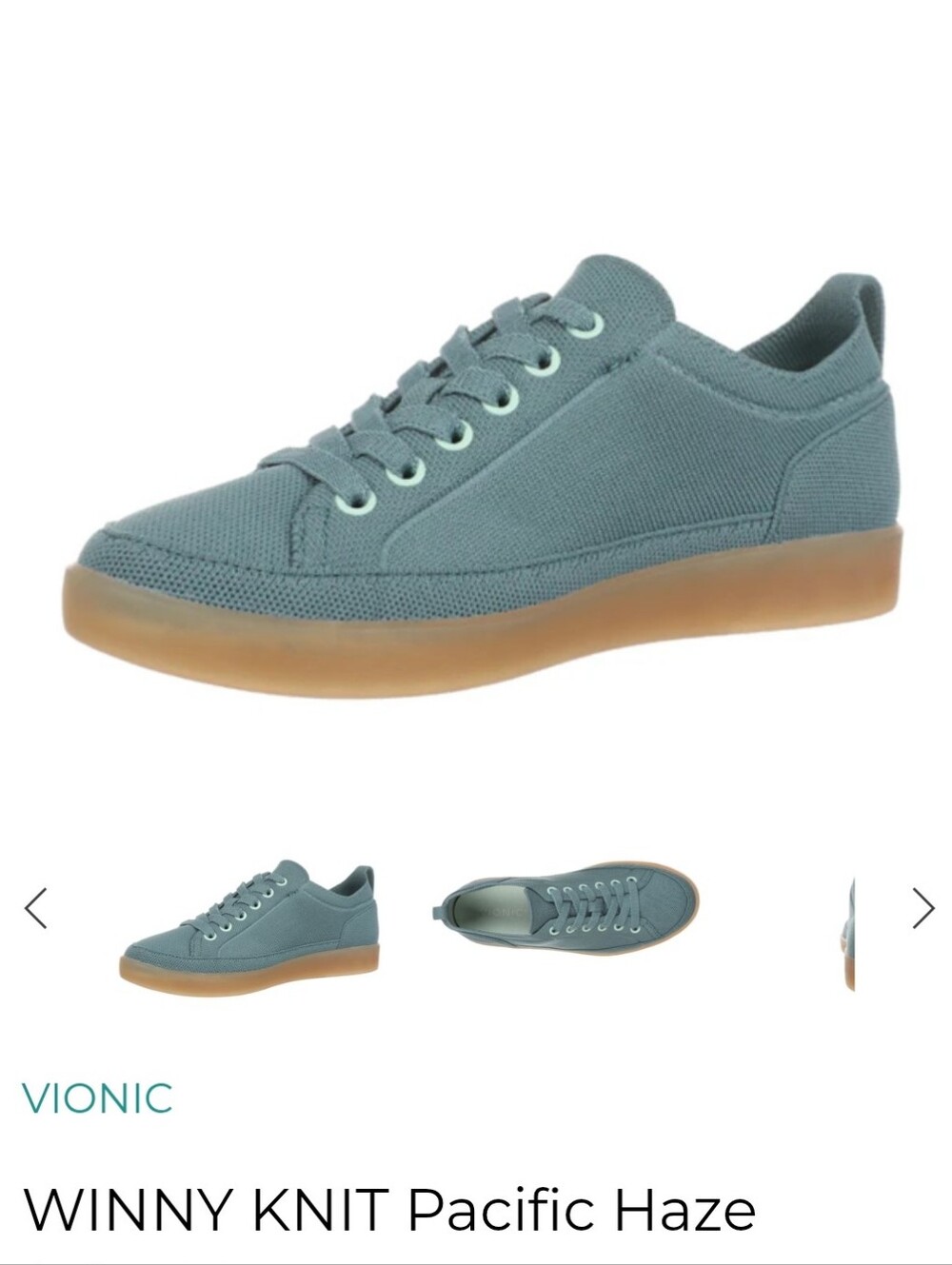 Vionic Winny Knit Sneaker In Pacific Haze Size 9
